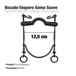 BOCADO VAQUERO GOMA SUAVE 7A PAVONADO 12.5cm