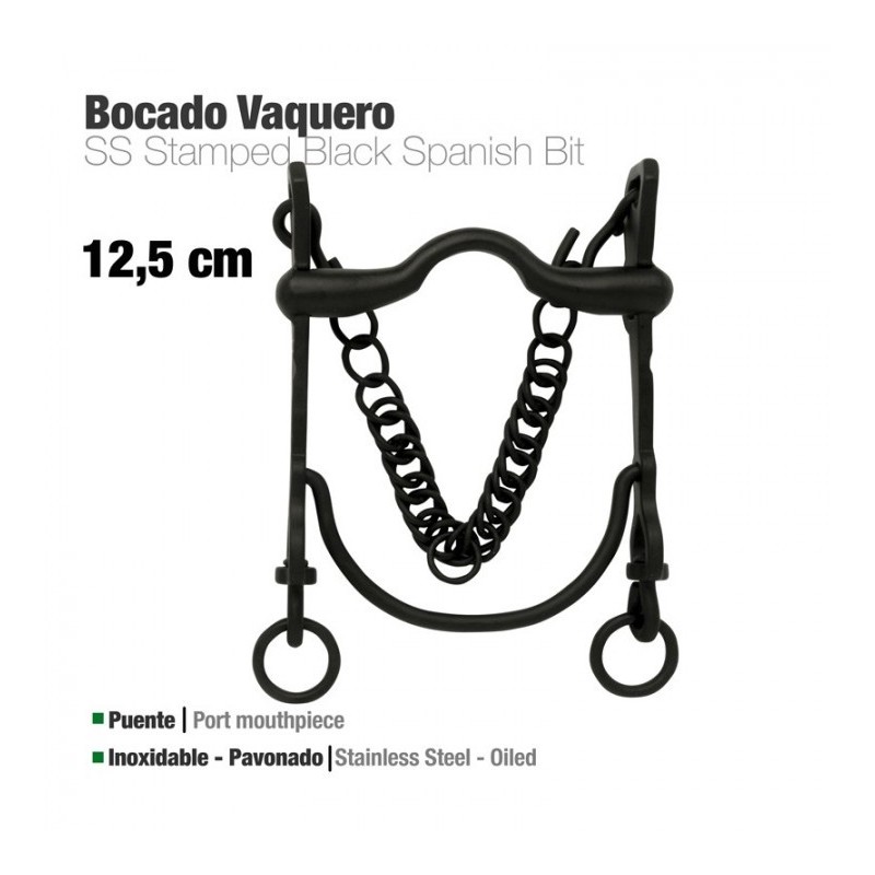 BOCADO VAQUERO PAVONADO INOX 217971SMK 12.5cm