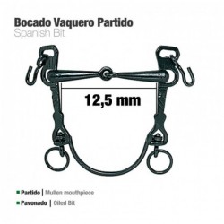 BOCADO VAQUERO B/CURVA PARTIDO PAVONADO 12.5cm