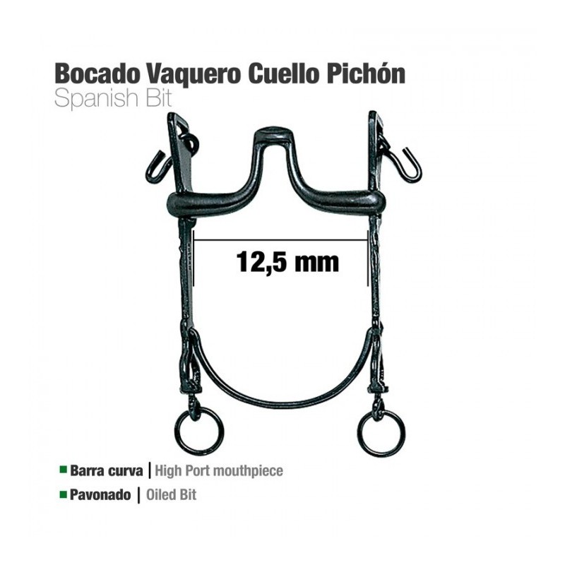 BOCADO VAQUERO B/CURVA CUELLO PICHÓN 12.5cm