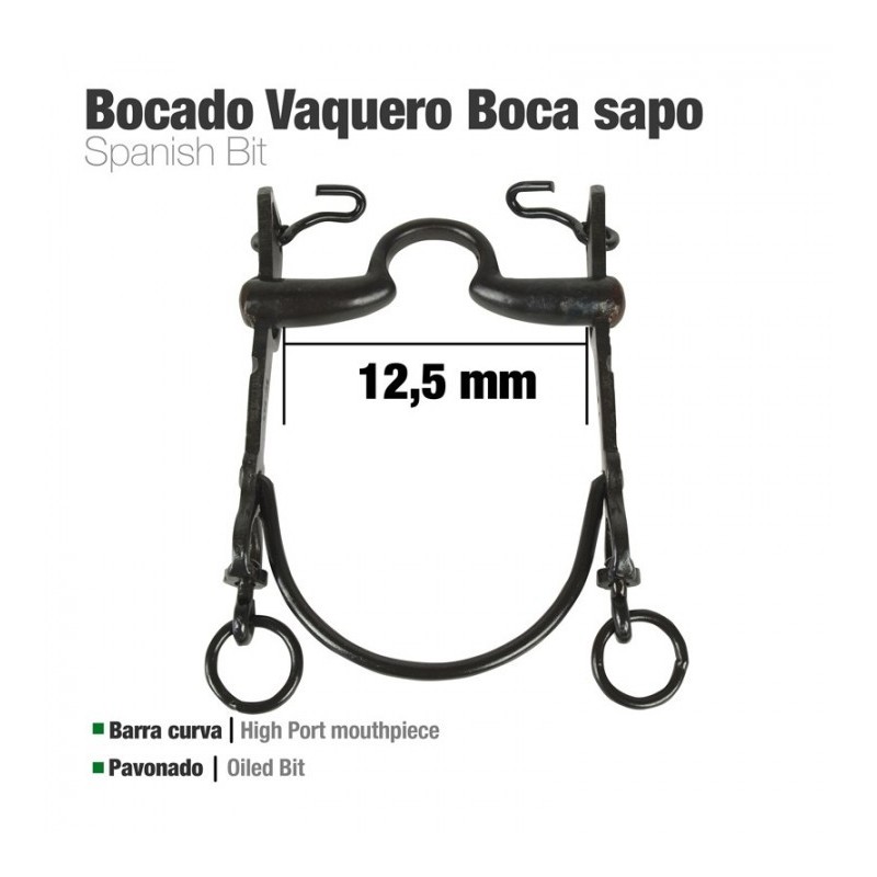 BOCADO VAQUERO B/CURVA BOCA SAPO 12.5cm