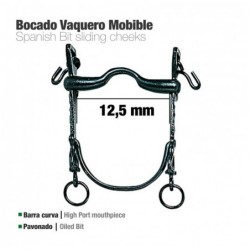 BOCADO VAQUERO B/CURVA MOVIBLE PAVONADO 12.5cm