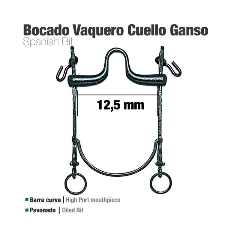 BOCADO VAQUERO B/CURVA CUELLO GANSO 12.5cm