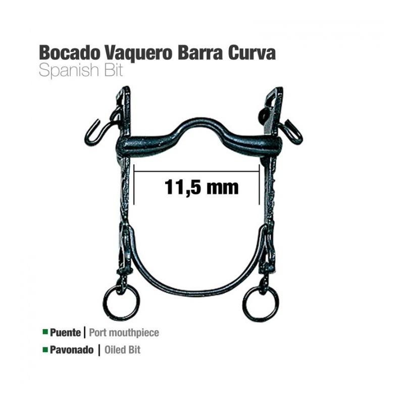 BOCADO VAQUERO B/CURVA PUENTE PAVONADO 11.5cm