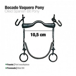 BOCADO VAQUERO B/CURVA PONY PAVONADO 10.5cm