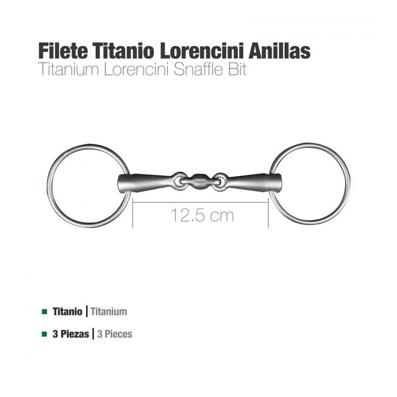 FILETE TITANIO LORENCINI ANILLA 3 PIEZAS