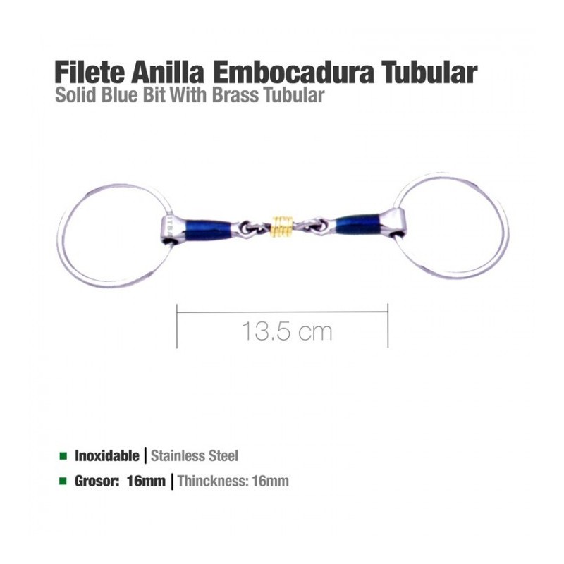 FILETE ANILLA EMBOCADURA TUBULAR BBI INOX