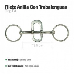 FILETE ANILLA CON TRABALENGUAS INOX 21416 13.5cm