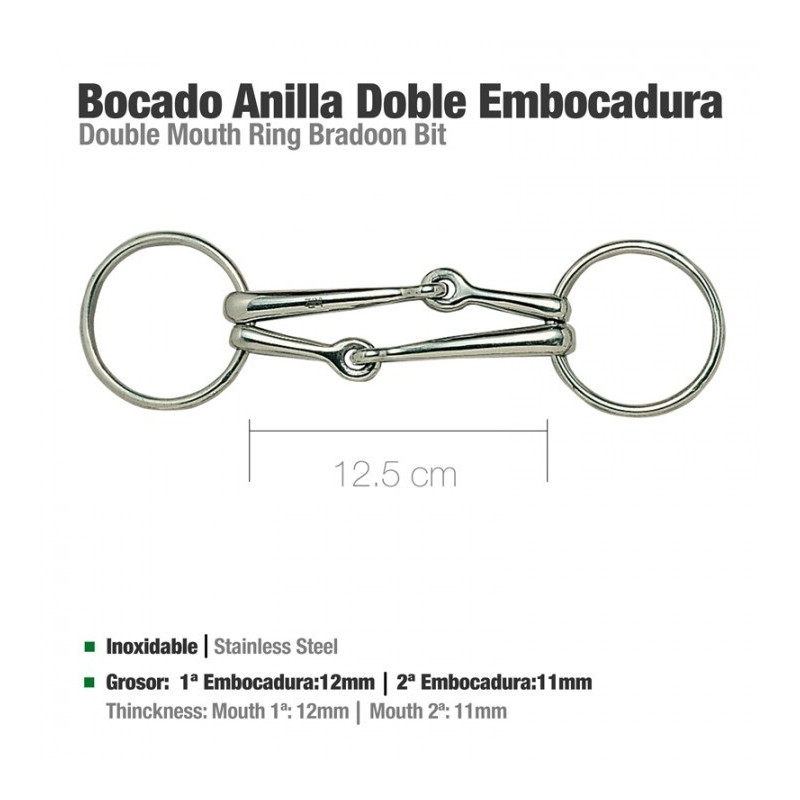 FILETE ANILLA DOBLE EMBOCADURA 21242 12.5cm