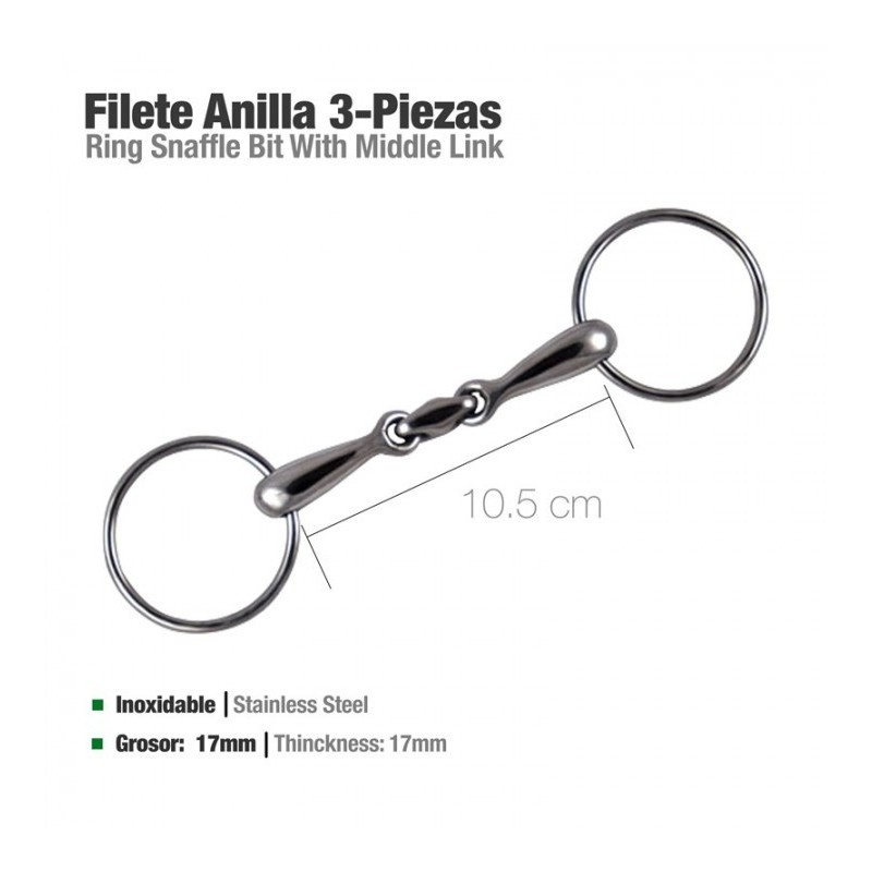 FILETE ANILLA 3 PIEZAS INOX