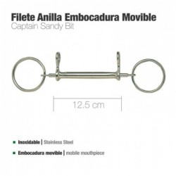 FILETE ANILLA INOX EMBOCADURA MOVIBLE 25426 12.5cm