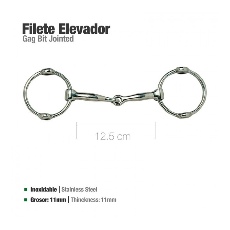 FILETE ELEVADOR INOX 21262 12.5cm