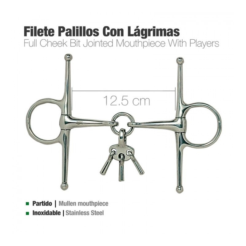 FILETE PALILLOS CON LÁGRIMAS INOX 21535 12.5cm