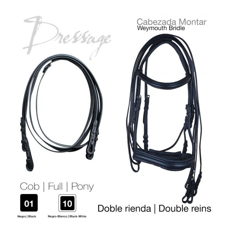 CABEZADA MONTAR DOMA DOBLE RIENDA S-112