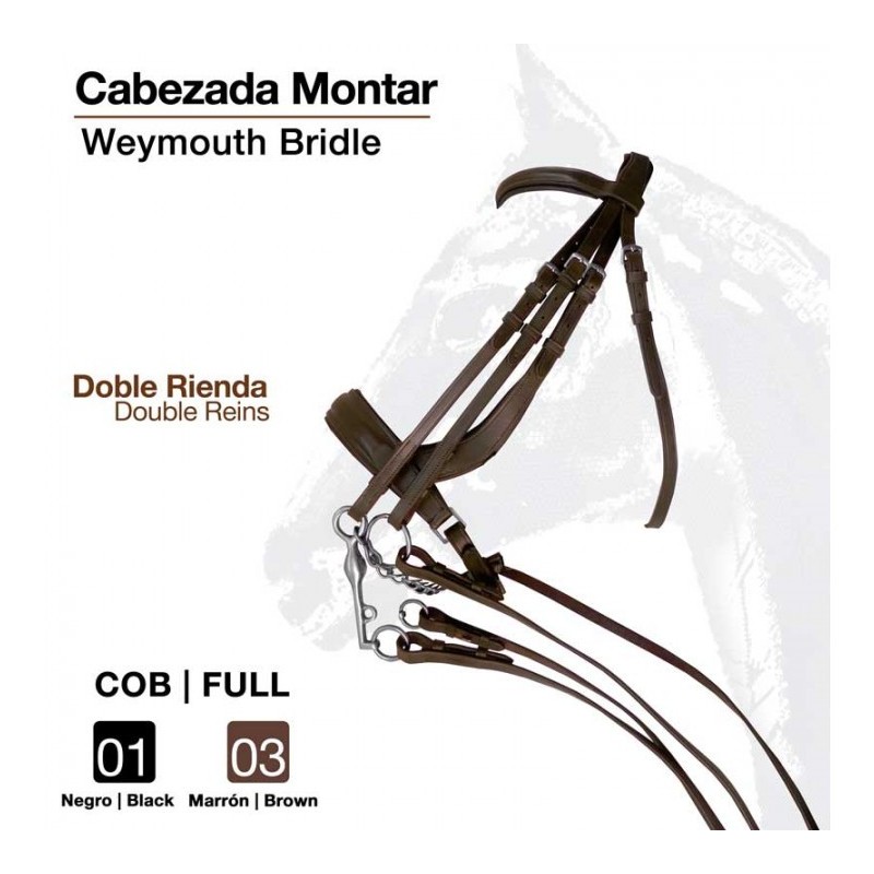 CABEZADA MONTAR DOBLE RIENDA S-2873