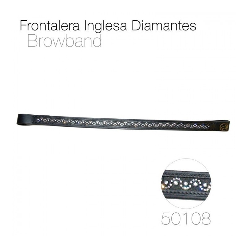 FRONTALERA INGLESA DIAMANTES 50108 NEGRO