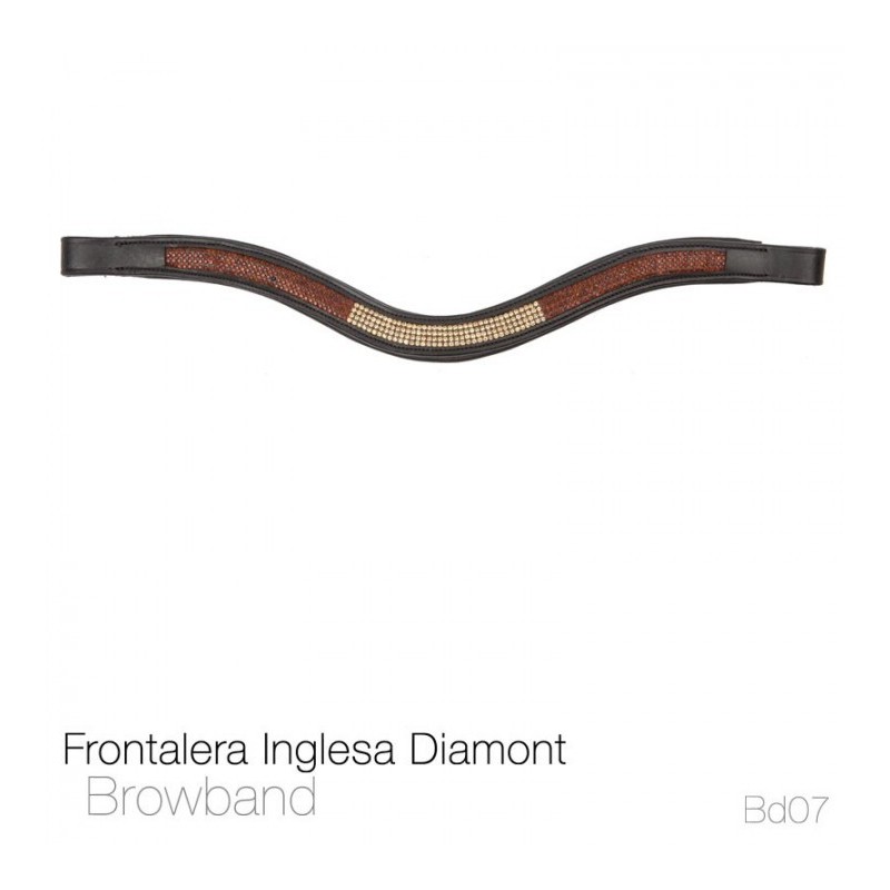FRONTALERA INGLESA DIAMONT BB07 NEGRO