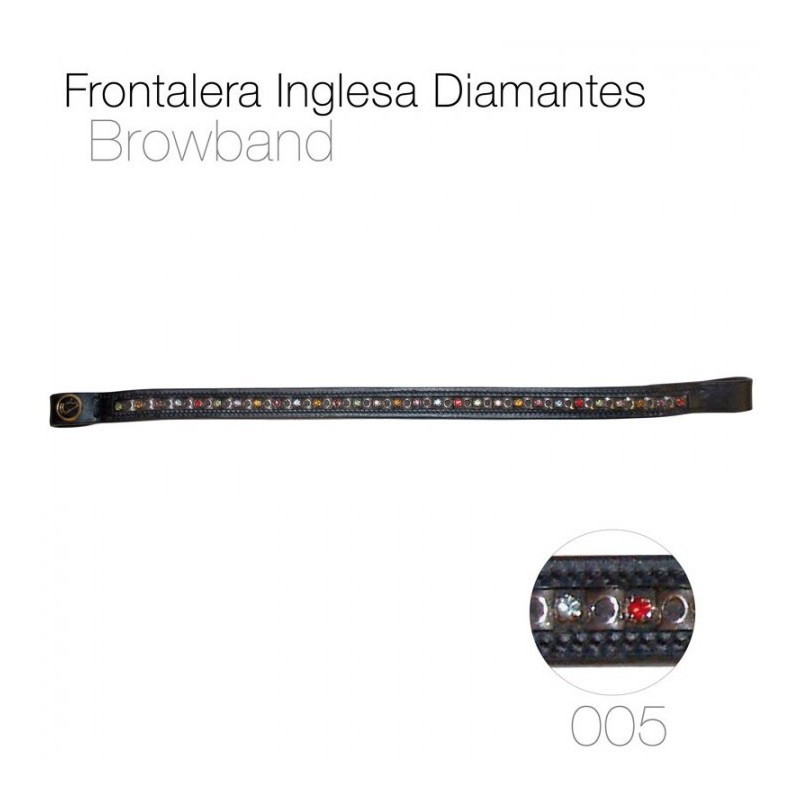 FRONTALERA INGLESA DIAMANTES 005 NEGRO