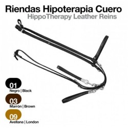 RIENDAS HIPOTERAPIA CUERO