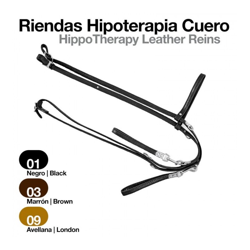 RIENDAS HIPOTERAPIA CUERO
