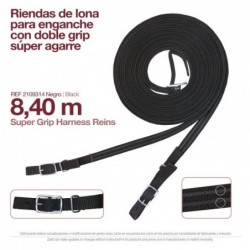 ENGANCHE RIENDAS LONA SUELTAS NEGRO