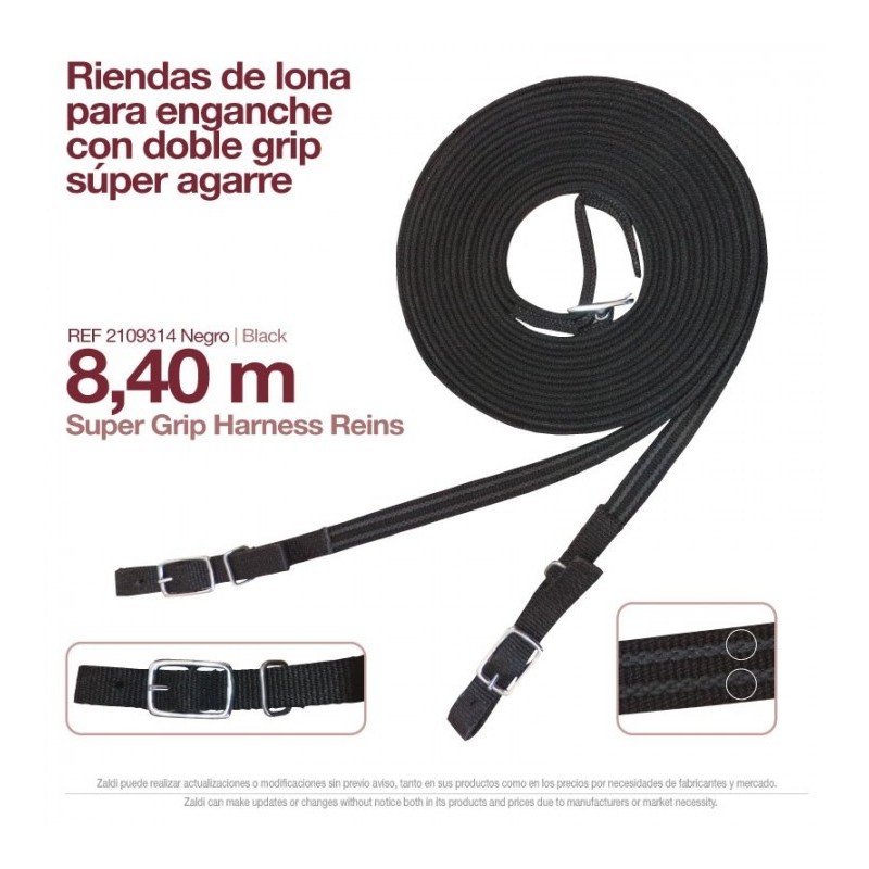 ENGANCHE RIENDAS LONA SUELTAS NEGRO