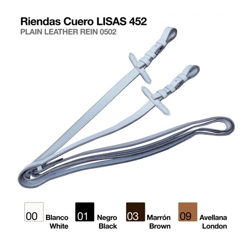 RIENDAS CUERO LISAS 452