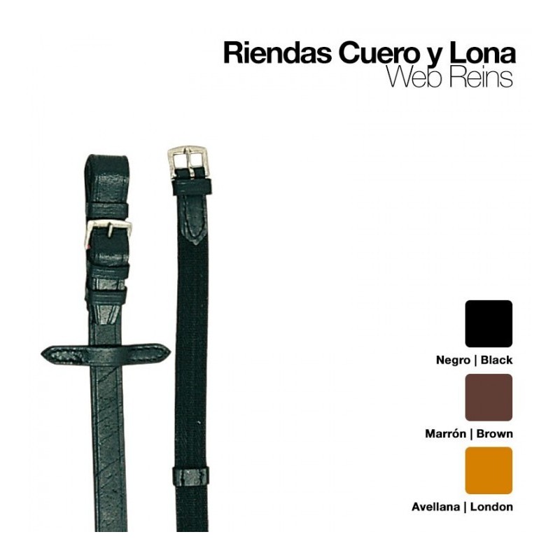 RIENDAS CUERO LONA 301