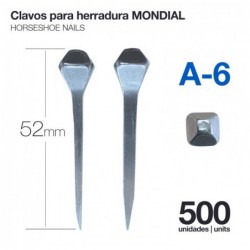 CLAVOS PARA HERRADURA MONDIAL A-6 500uds