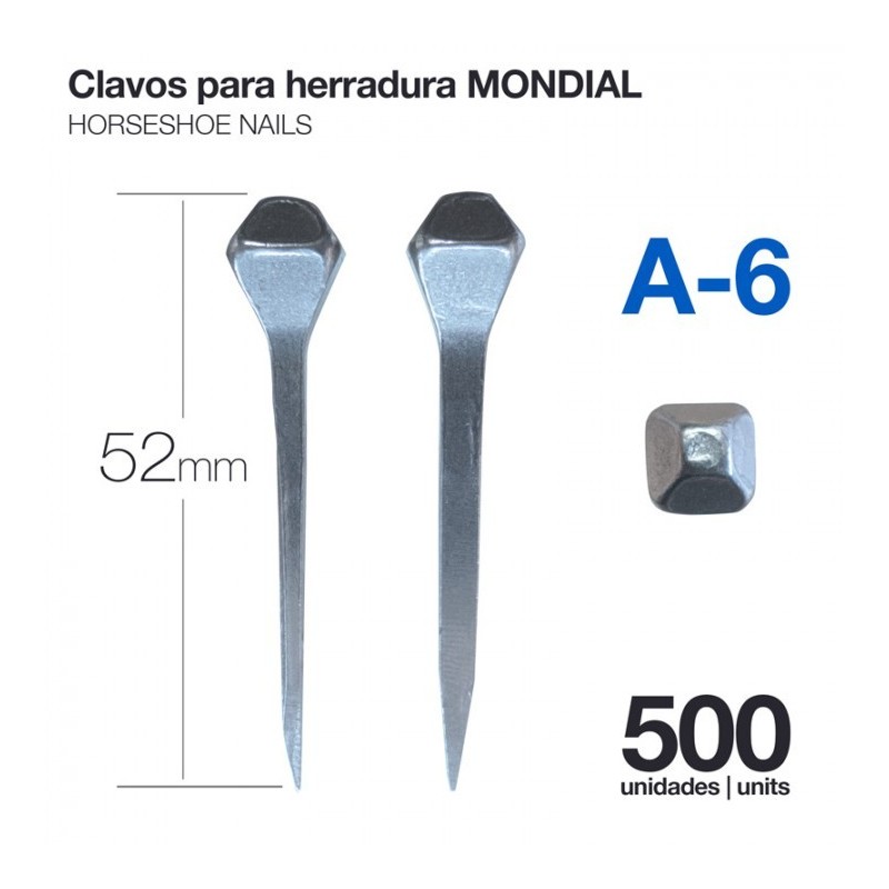 CLAVOS PARA HERRADURA MONDIAL A-6 500uds