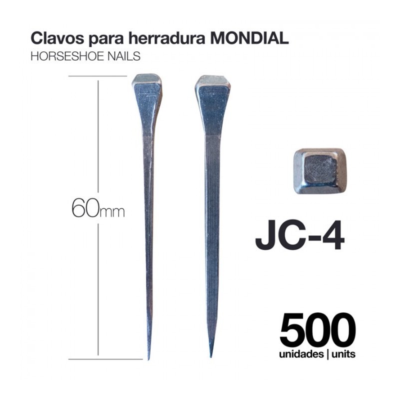 CLAVOS PARA HERRADURA MONDIAL JC-4 500uds