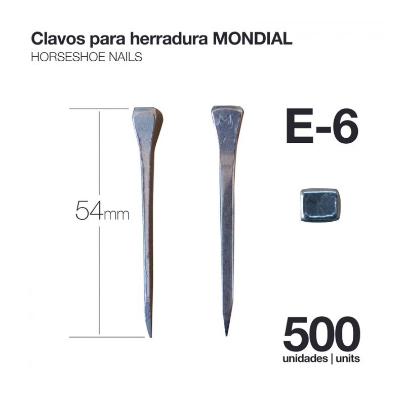 CLAVOS PARA HERRADURA MONDIAL E-6 500uds