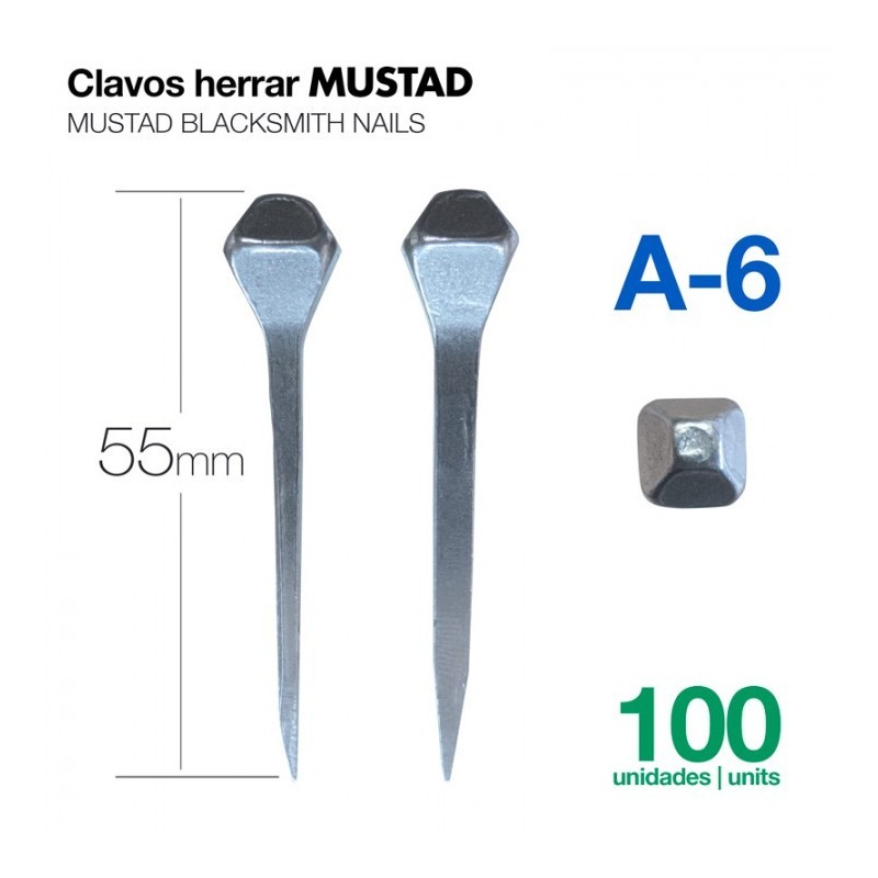 CLAVOS HERRAR MUSTAD 100uds A-6