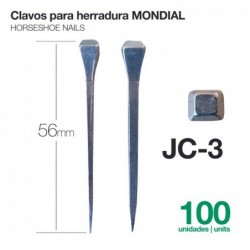 CLAVOS PARA HERRADURAS MONDIAL JC-3 100uds