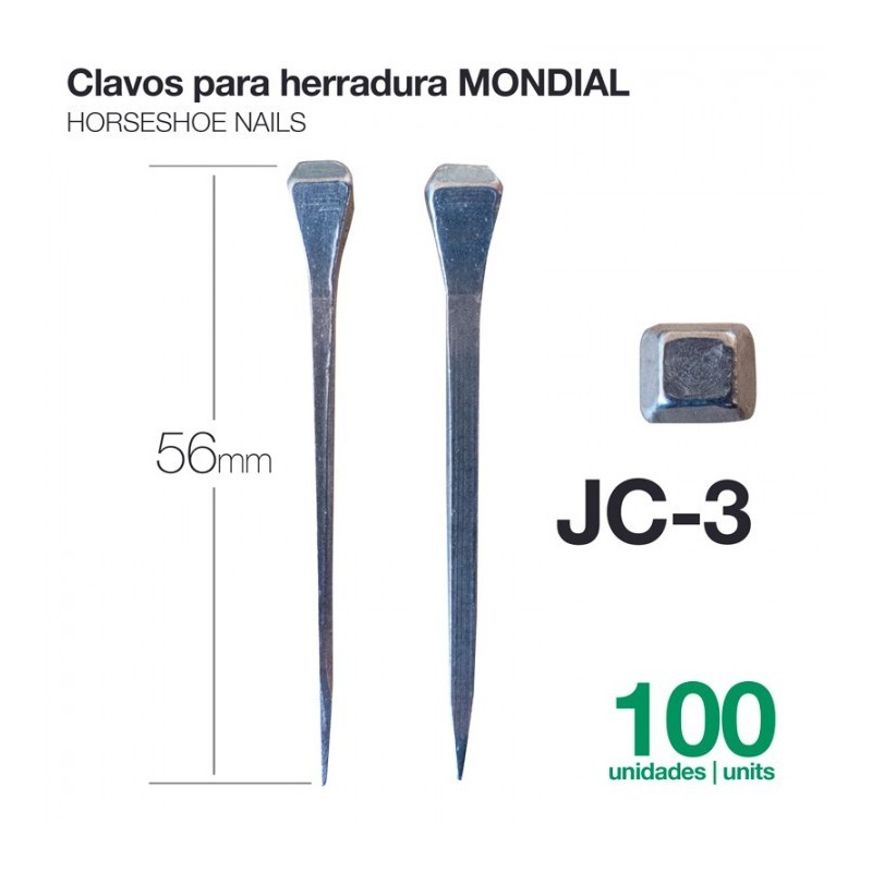 CLAVOS PARA HERRADURAS MONDIAL JC-3 100uds