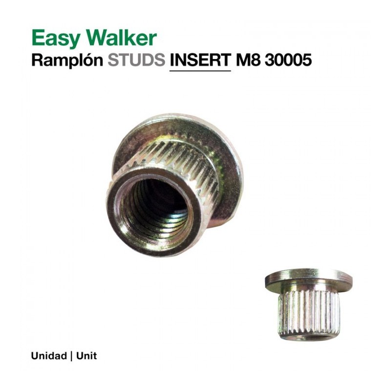EASY WALKER: RAMPLÓN INSERT M8 30005(ud)