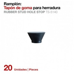 RAMPLÓN TAPÓN GOMA PARA HERRADURA TS-5140 20UDS