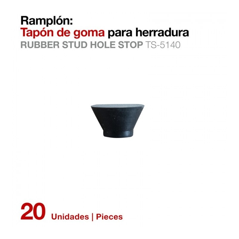 RAMPLÓN TAPÓN GOMA PARA HERRADURA TS-5140 20UDS