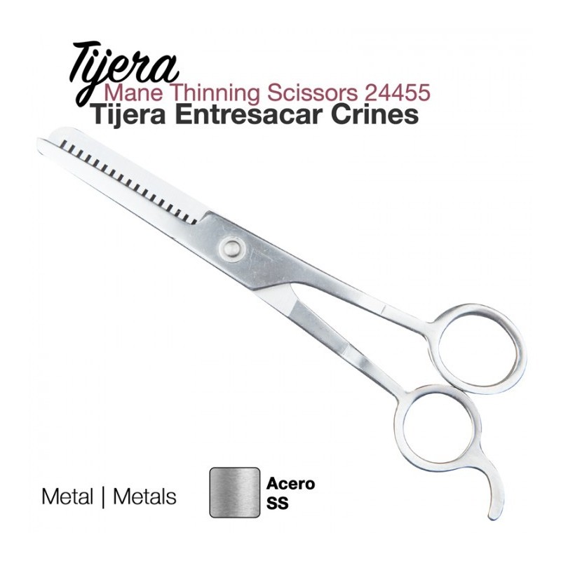 TIJERA ENTRESACAR CRINES INOX 24455