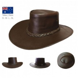 GORRO SOMBRERO AUSTRALIANO MARRÓN