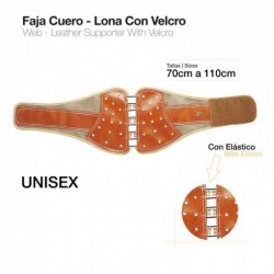 FAJA CUERO LONA Nº750 CON VELCRO