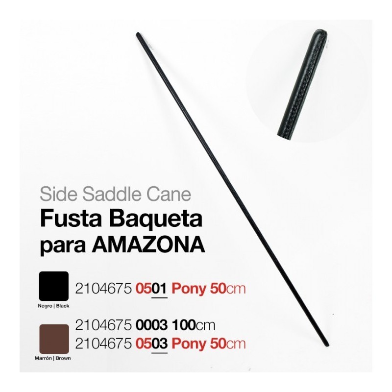 FUSTA BAQUETA PARA AMAZONA PONY 50 cm.