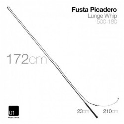 FUSTA PICADERO 500-180 NEGRO 180cm