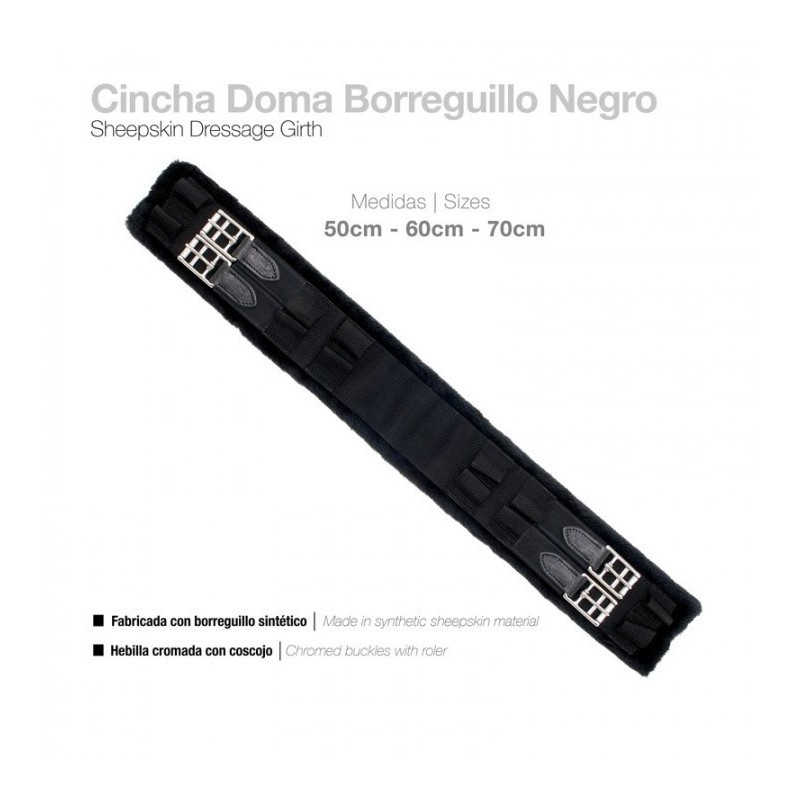 CINCHA DOMA BORREGUILLO NEGRO