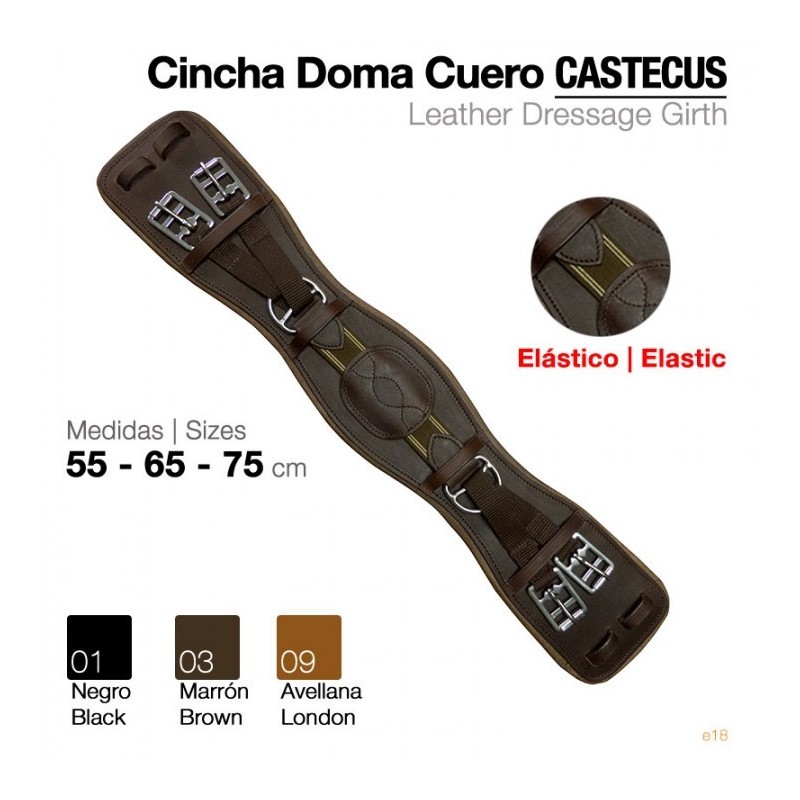 CINCHA DOMA CUERO CON ELÁSTICO