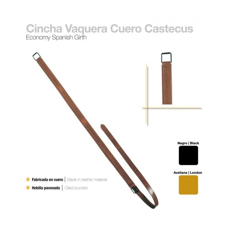 CINCHA VAQUERA CUERO CASTECUS