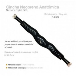 CINCHA NEOPRENO ANATÓMICA TN-2141-54 1.35m NEGRO