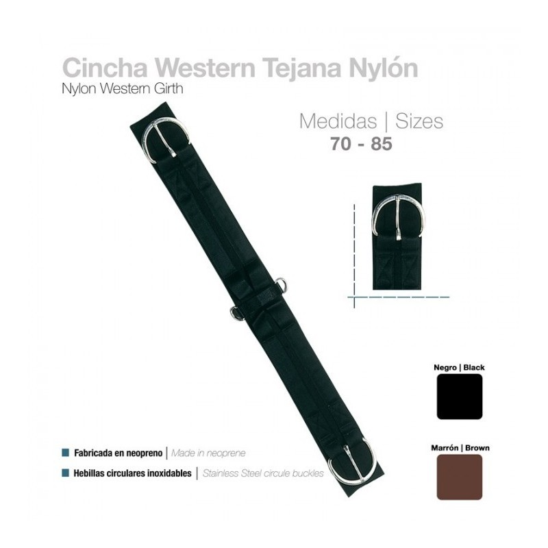 CINCHA WESTERN TEJANA NYLON 41093