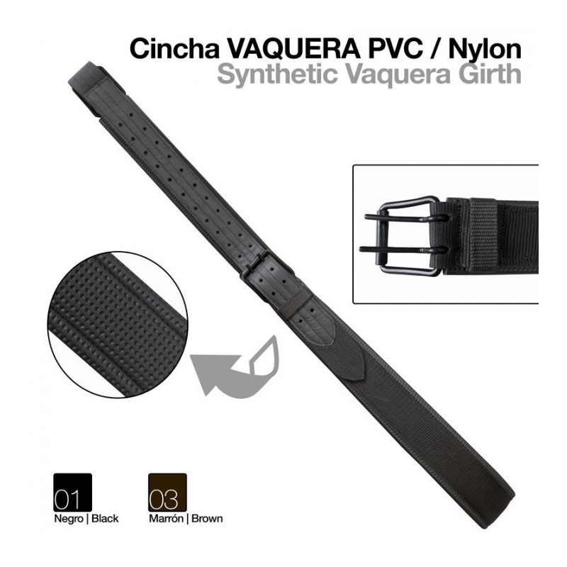 CINCHA VAQUERA PVC/NYLON