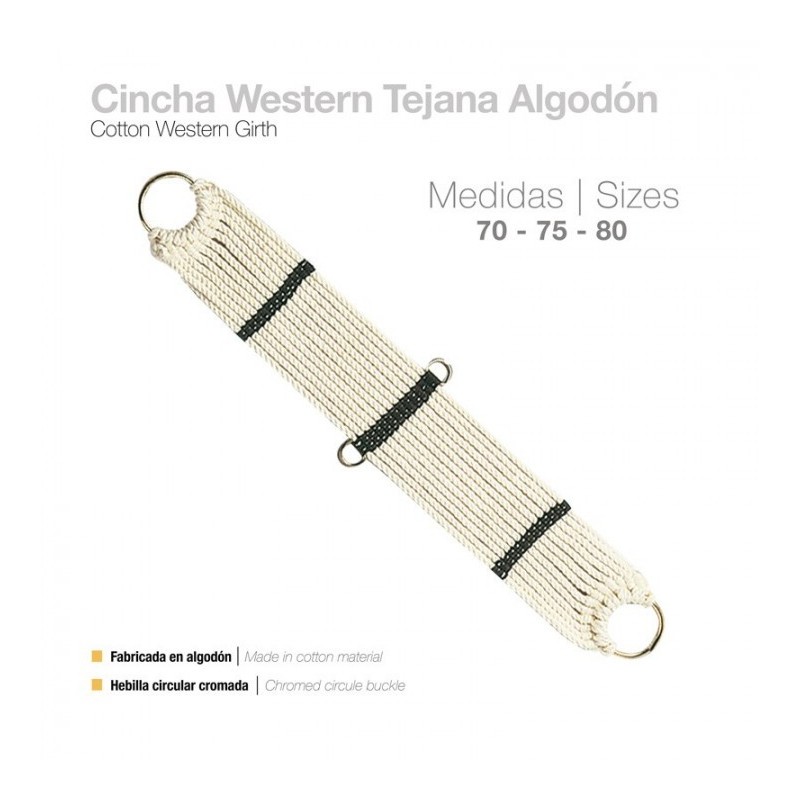 CINCHA WESTERN TEJANA ALGODÓN 28002